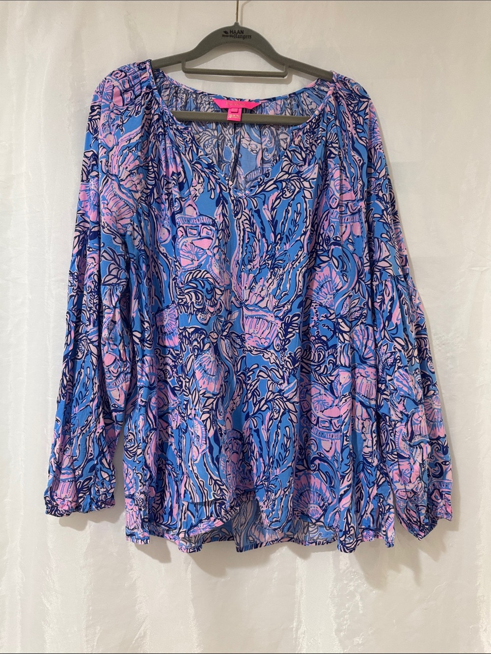 Lilly Pulitzer XL Winsley Peasant Tunic. Horseshoe Bay
